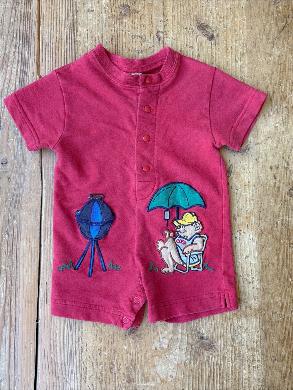 VTG Class Club Bright Pink Baby Romper with Colorful Tag